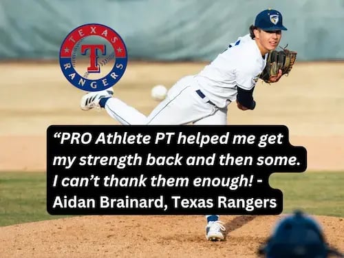 Aidan Brainard, Texas Rangers pitcher, credits PRO Athlete Physical Therapy